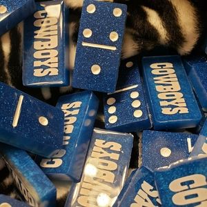 Dallas Cowboys handmade with resin dominoes!